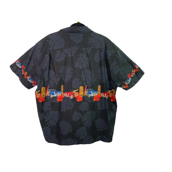 Bishop St. Apparel Mens 3XL Hawaiian Button Up Shirt Tiki Woody Surfer Vintage - Picture 8 of 9